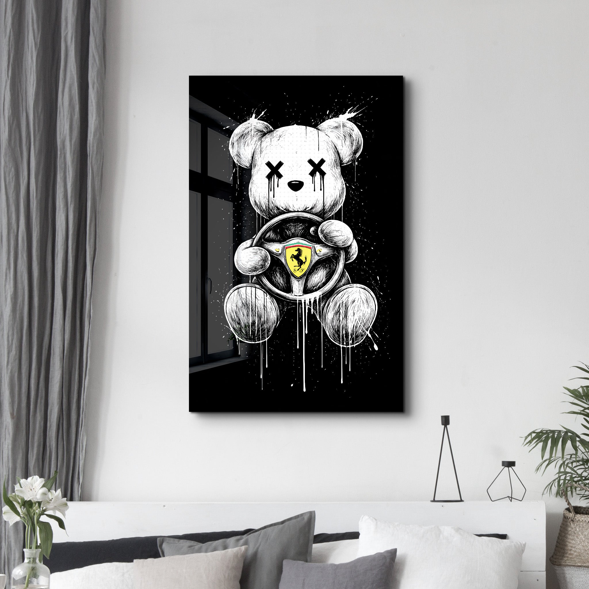 Driven by Desire x Sugar Teddy Glass Wall Art | ArtDesigna