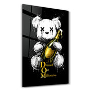 Dressed Out Millionaire x Sugar Teddy | Glass Wall Art