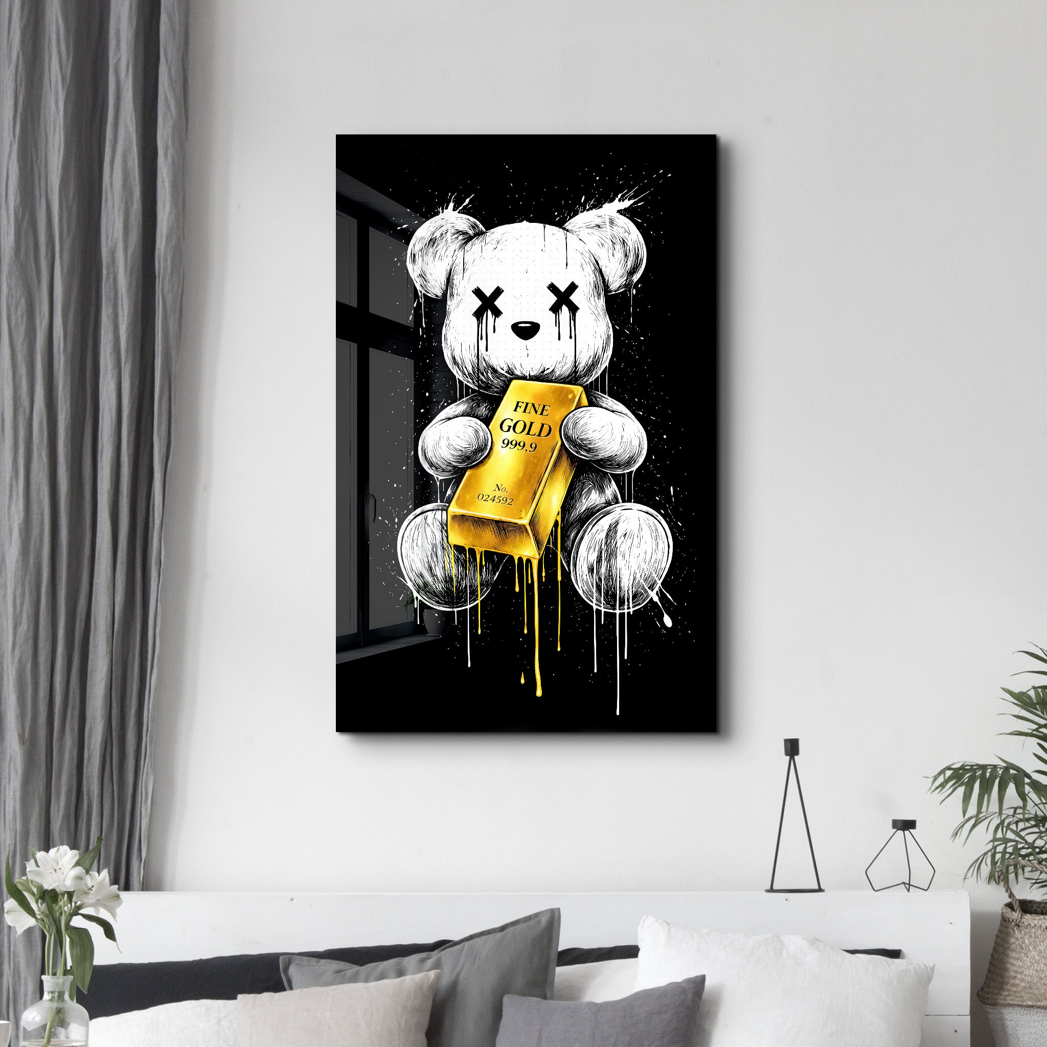 Worth More Than Words x Sugar Teddy | Glass Wall Art