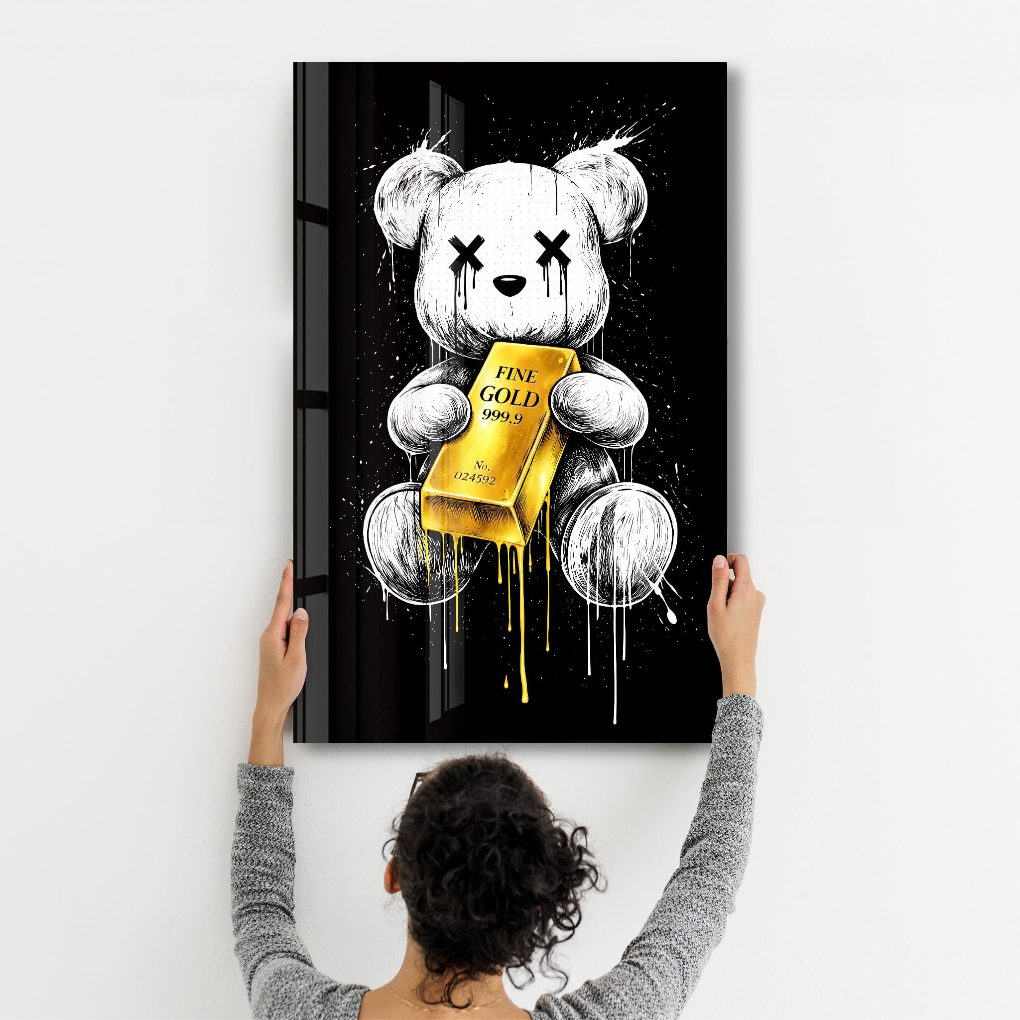 Worth More Than Words x Sugar Teddy | Glass Wall Art