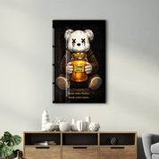 Some Crave Honey, Some Crave More x Sugar Teddy | Glass Wall Art