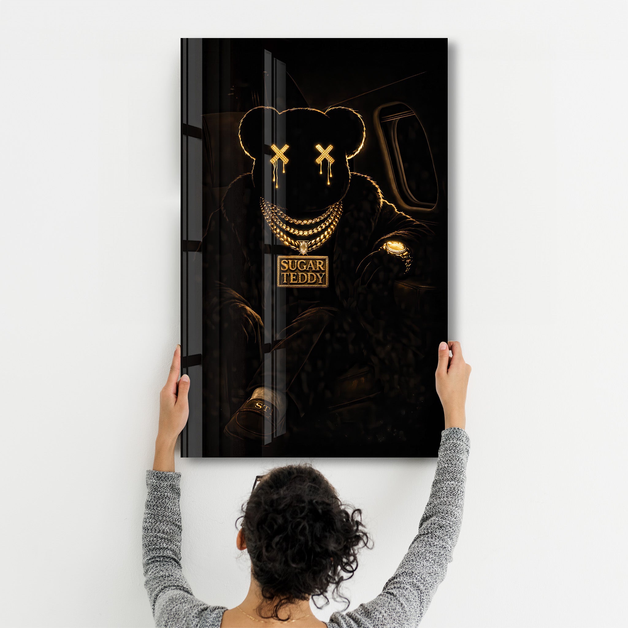 Drip x Sugar Teddy | Glass Wall Art