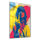 Peace Muse – Bold Pop Portrait Art | Glass Wall Art