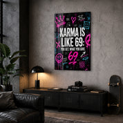 Yayoi Kusama Monochrome Japanese Pop Art – Glasbild