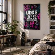 Yayoi Kusama Monochrome Japanese Pop Art – Glasbild