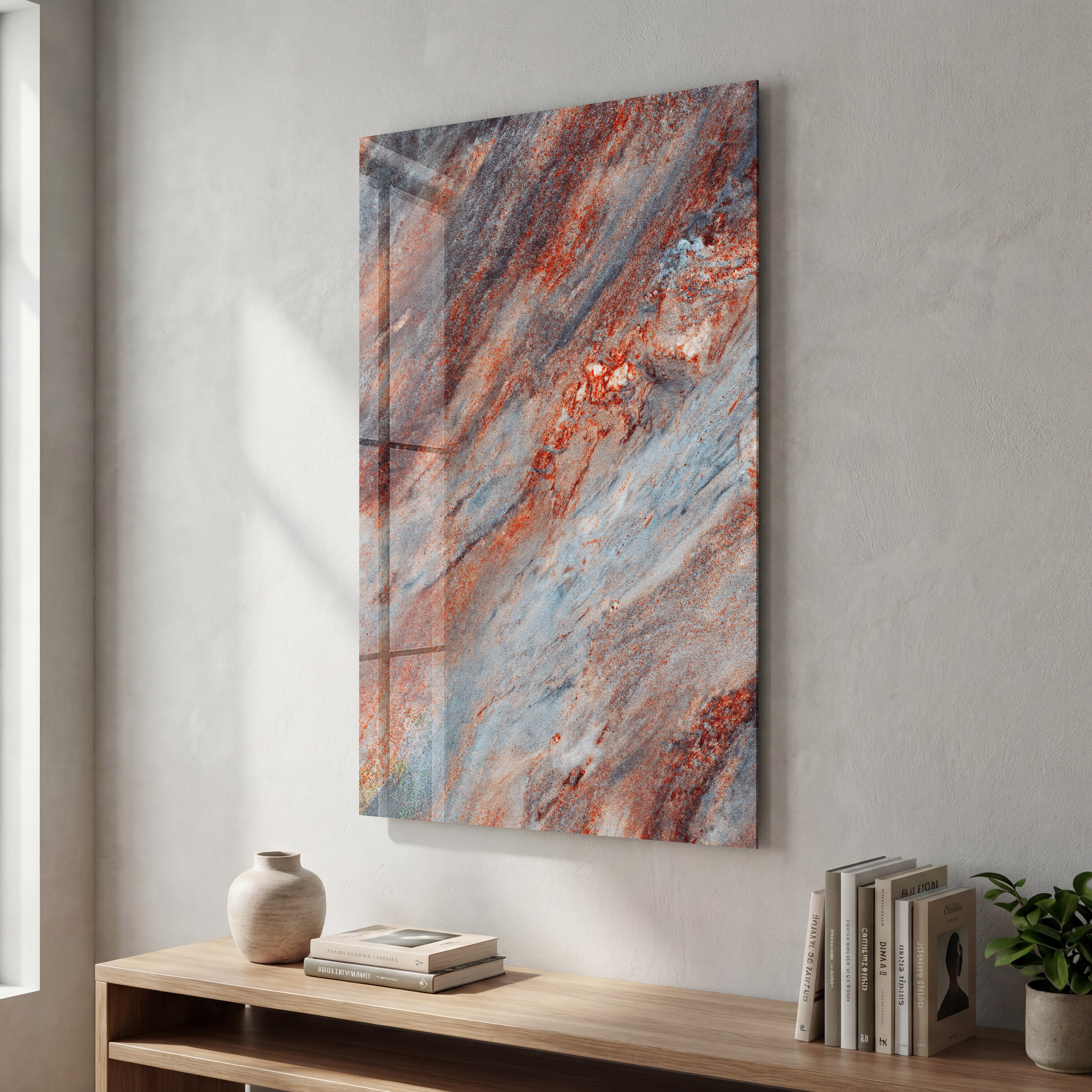 Emberstone Abstract | Glass Wall Art