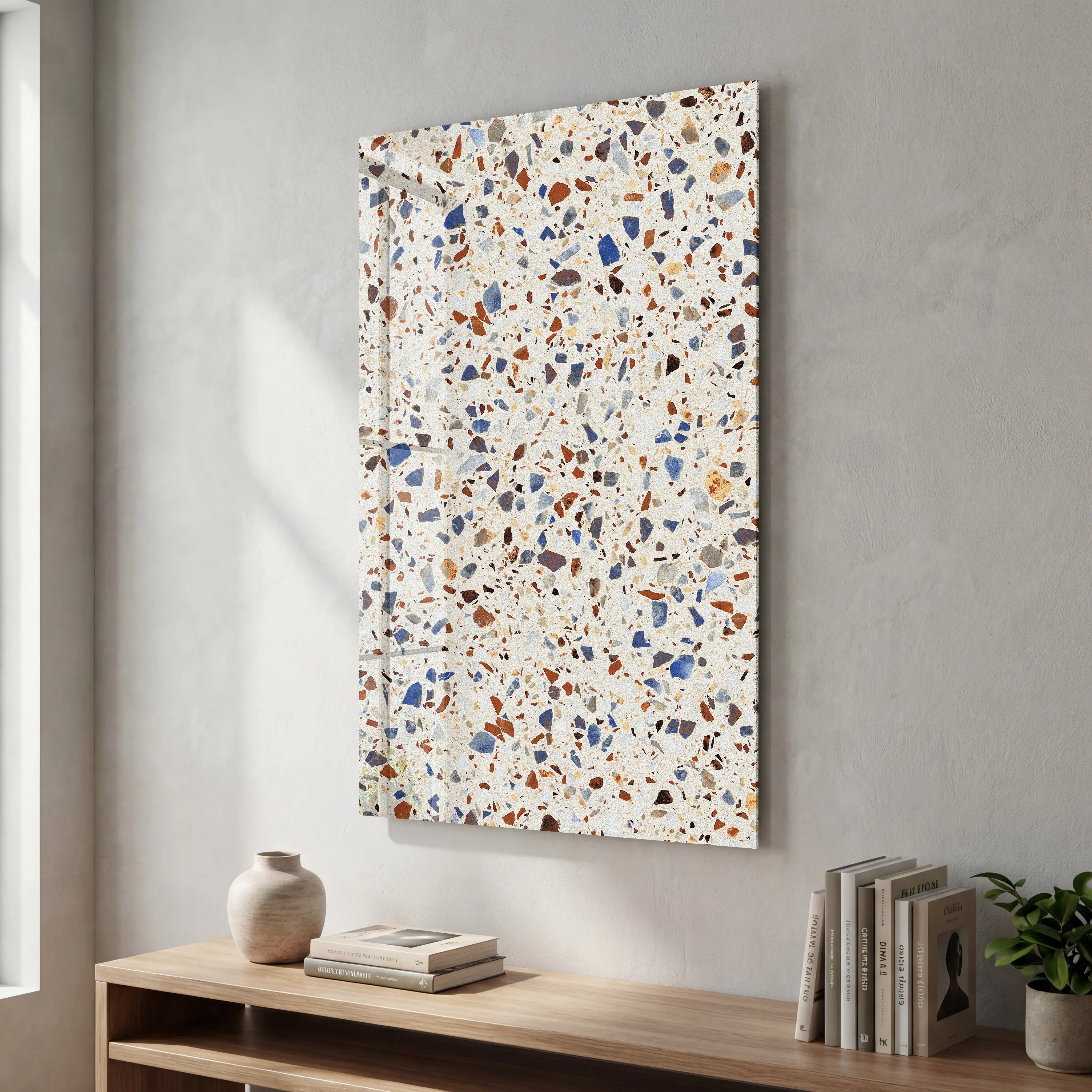 Azure Mosaic | Glass Wall Art