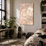 Blush Mosaic Marble | Glass Wall Art