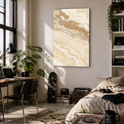 Golden Lace Onyx | Glass Wall Art
