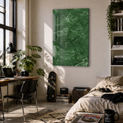 Emerald Veins | Glass Wall Art