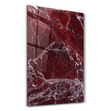 Crimson Veins | Glass Wall Art