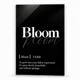 Bloom Definition | Glass Wall Art