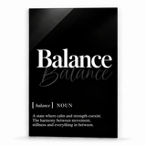 Balance Definition | Glass Wall Art