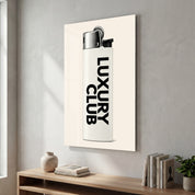 Artdesigna Luxury Club glass wall art with elegant club-themed design in a sleek framed display