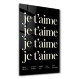 Je T'aime | Glass Wall Art