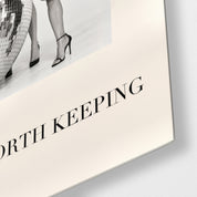 Artdesigna Nights Worth Keeping glass wall art close-up with detailed printed design on glass surface