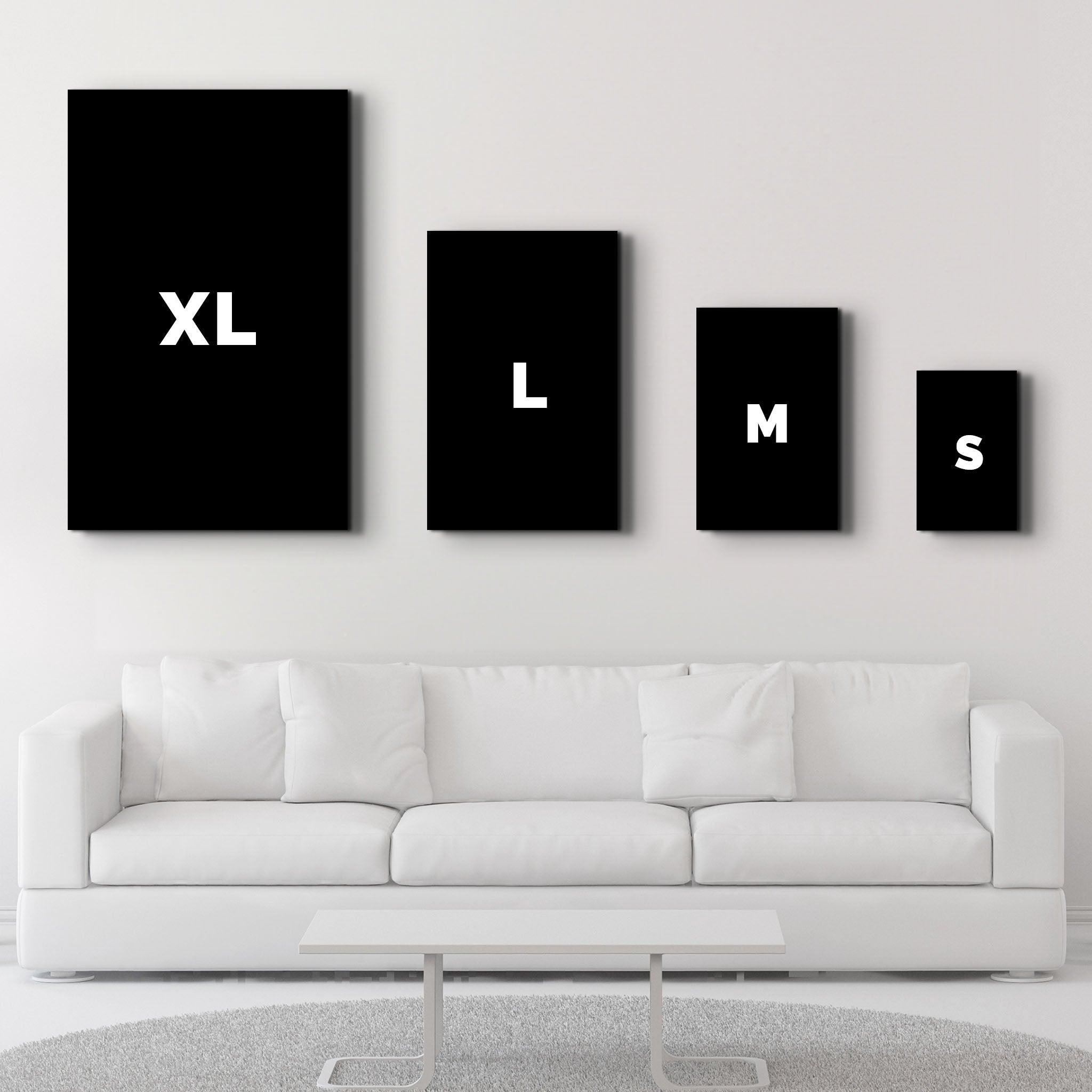 Rare by Design Artdesigna glass wall art size chart with available dimensions