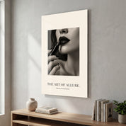Artdesigna The Art of Allure glass wall art with elegant decorative design on a clear glass panel