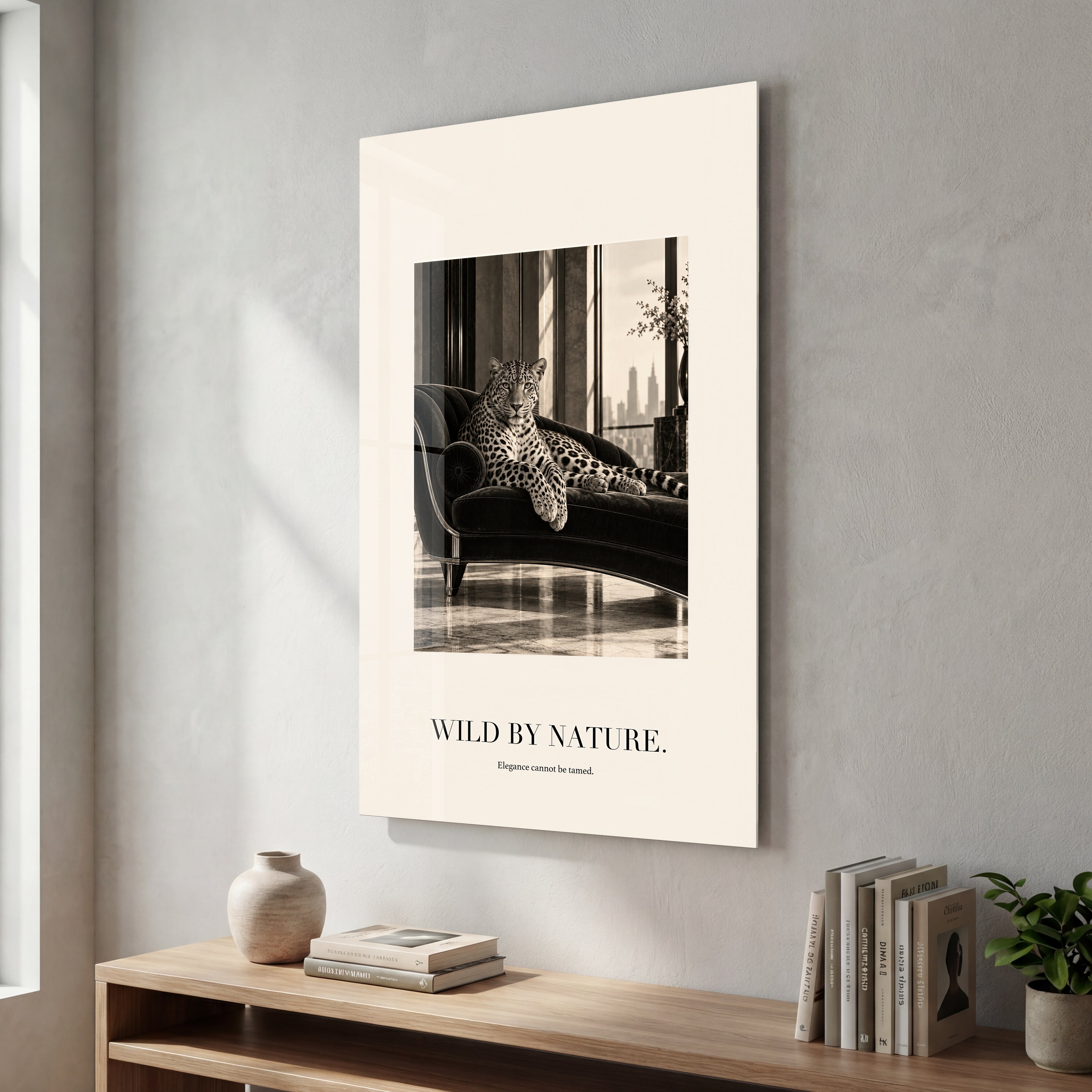 Wild by Nature glass wall art by Artdesigna, featuring a nature-inspired design on glass panel