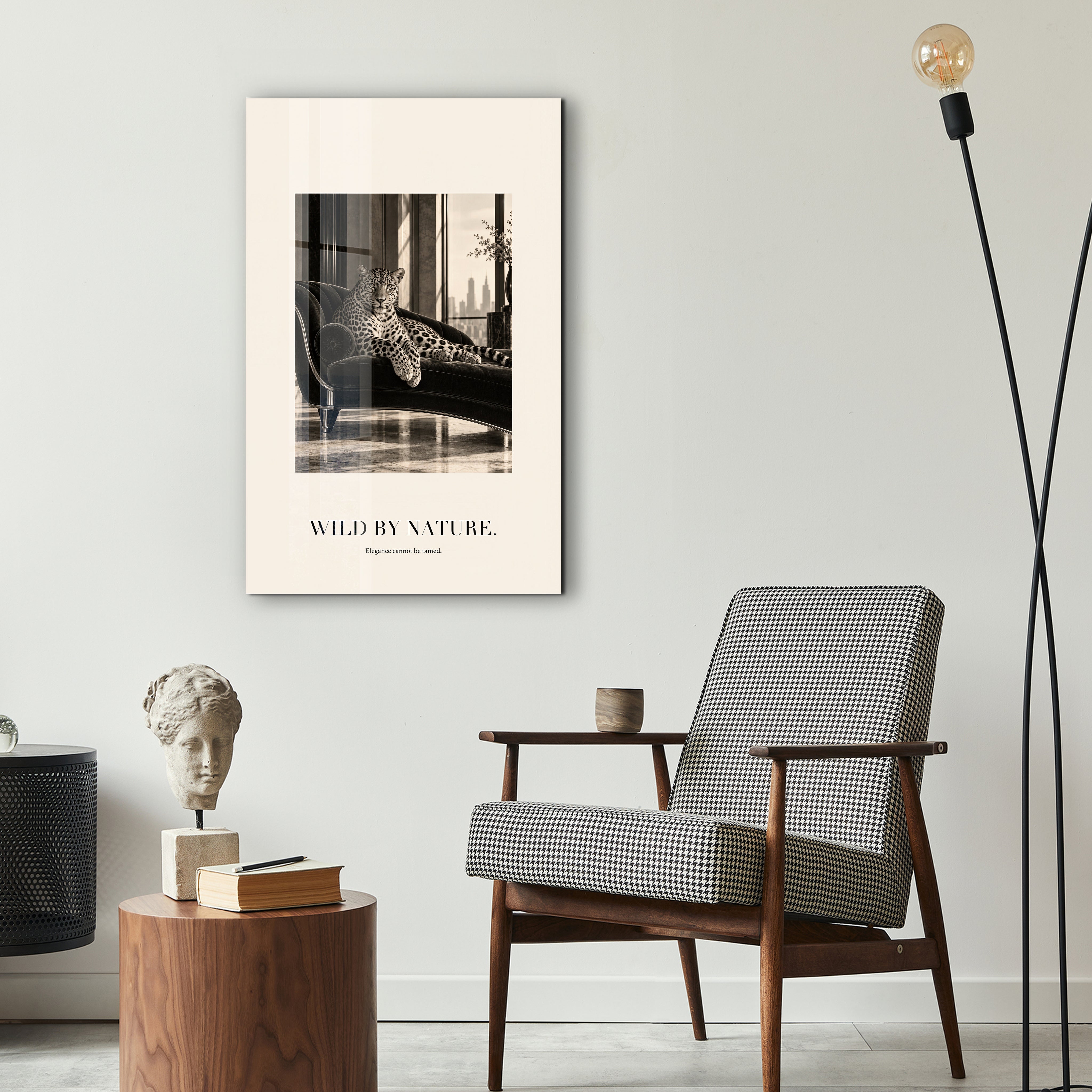 Wild by Nature glass wall art by Artdesigna featuring a nature-inspired design on a clear glass panel