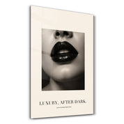 Artdesigna Luxury After Dark glass wall art with elegant abstract design on a clear glass panel