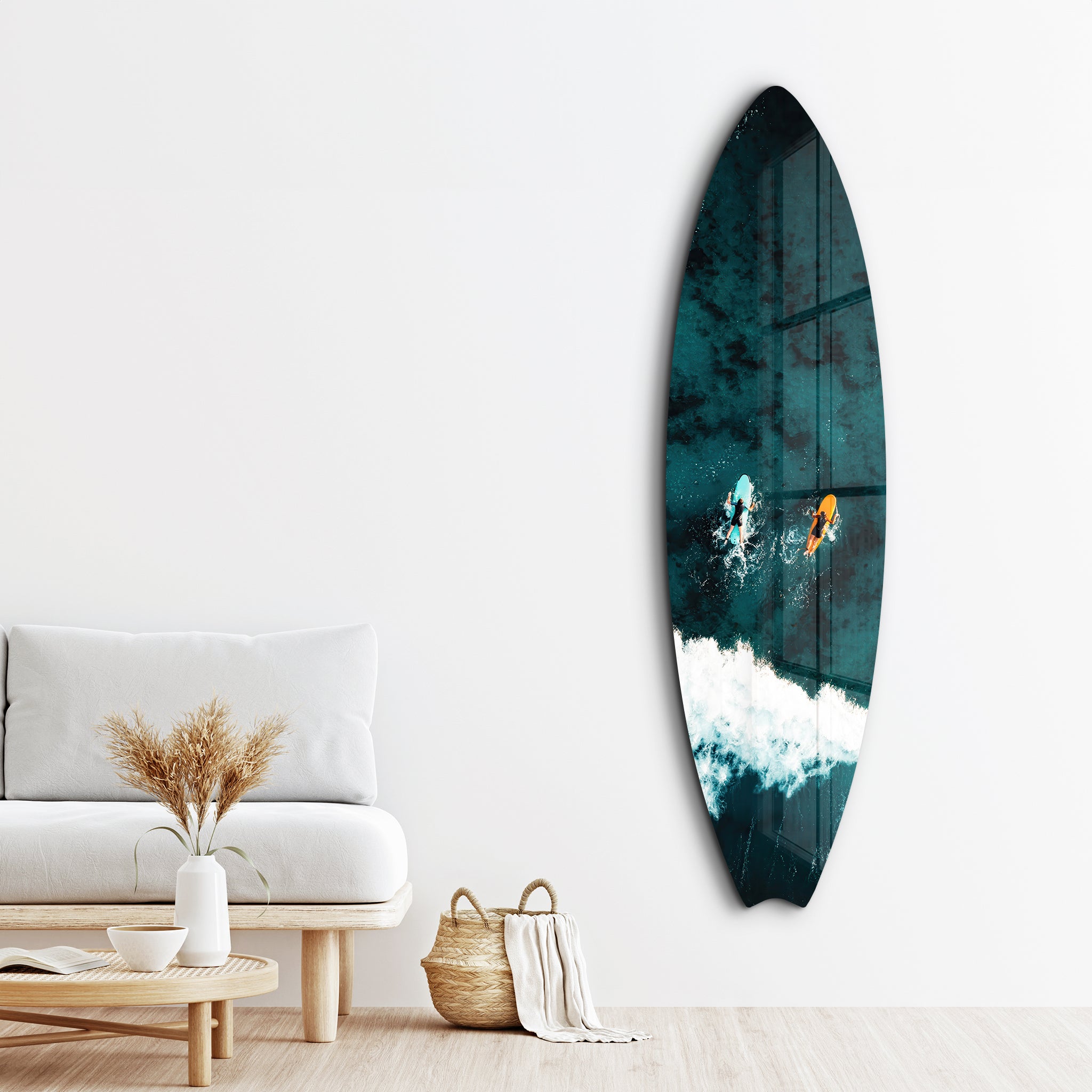 Ocean's Edge | Surfboard Glass Wall Art