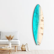 Aerial Escape | Surfboard Glass Wall Art