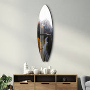 Mountain Road | Surfboard Glass Wall Art