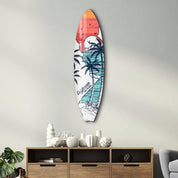 California Dreamin' | Surfboard Glass Wall Art