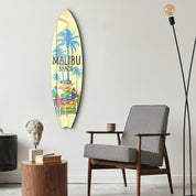 Malibu Vibes | Surfboard Glass Wall Art