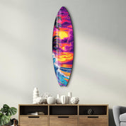 Tropical Twilight Painting | Surfboard Glass Wall Art