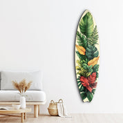 Tropical Bloom 3 | Surfboard Glass Wall Art