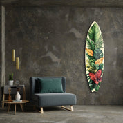 Tropical Bloom 3 | Surfboard Glass Wall Art