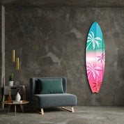 Coastal Hues | Surfboard Glass Wall Art