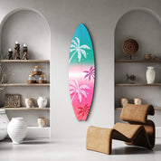 Coastal Hues | Surfboard Glass Wall Art