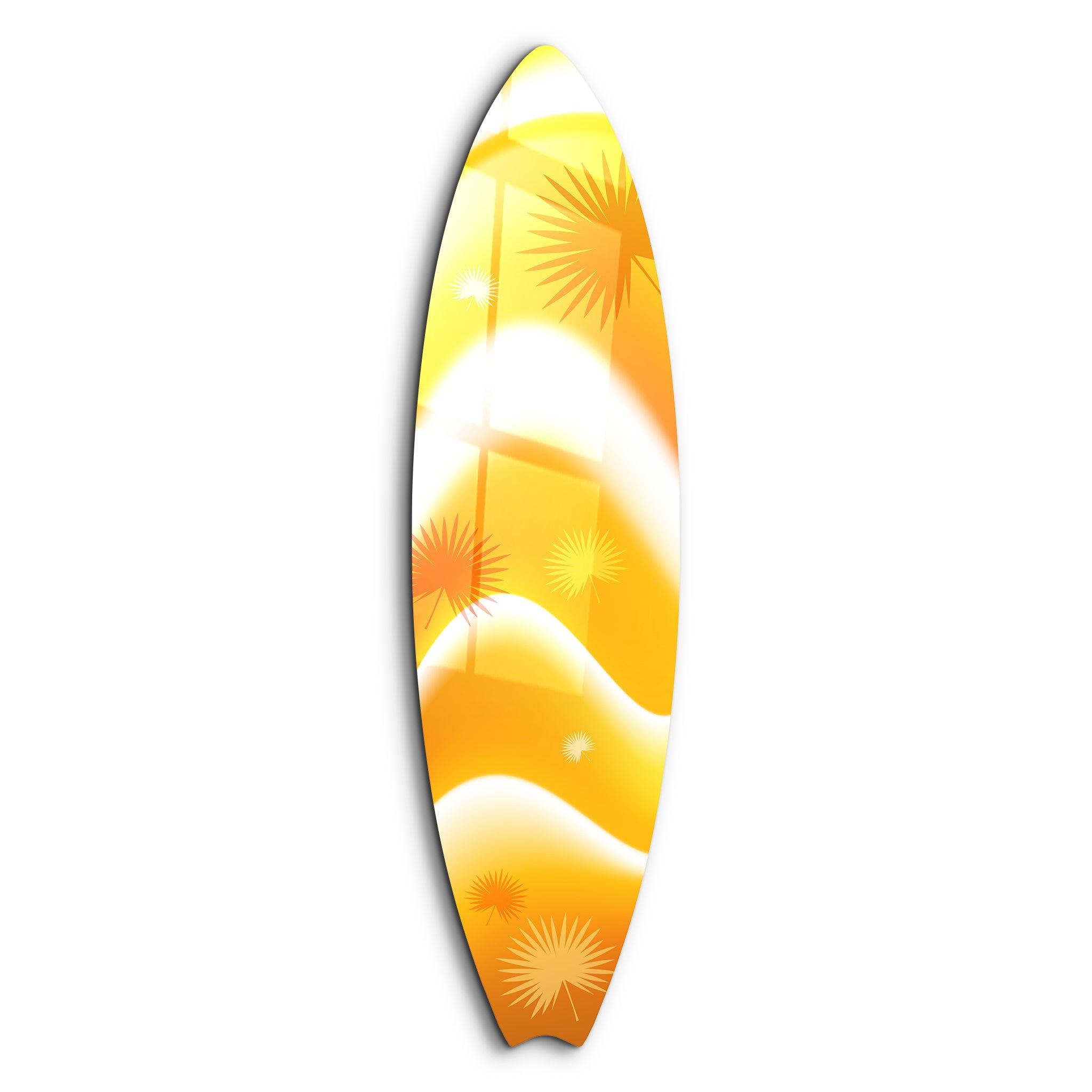 Golden Coast | Surfboard Glass Wall Art