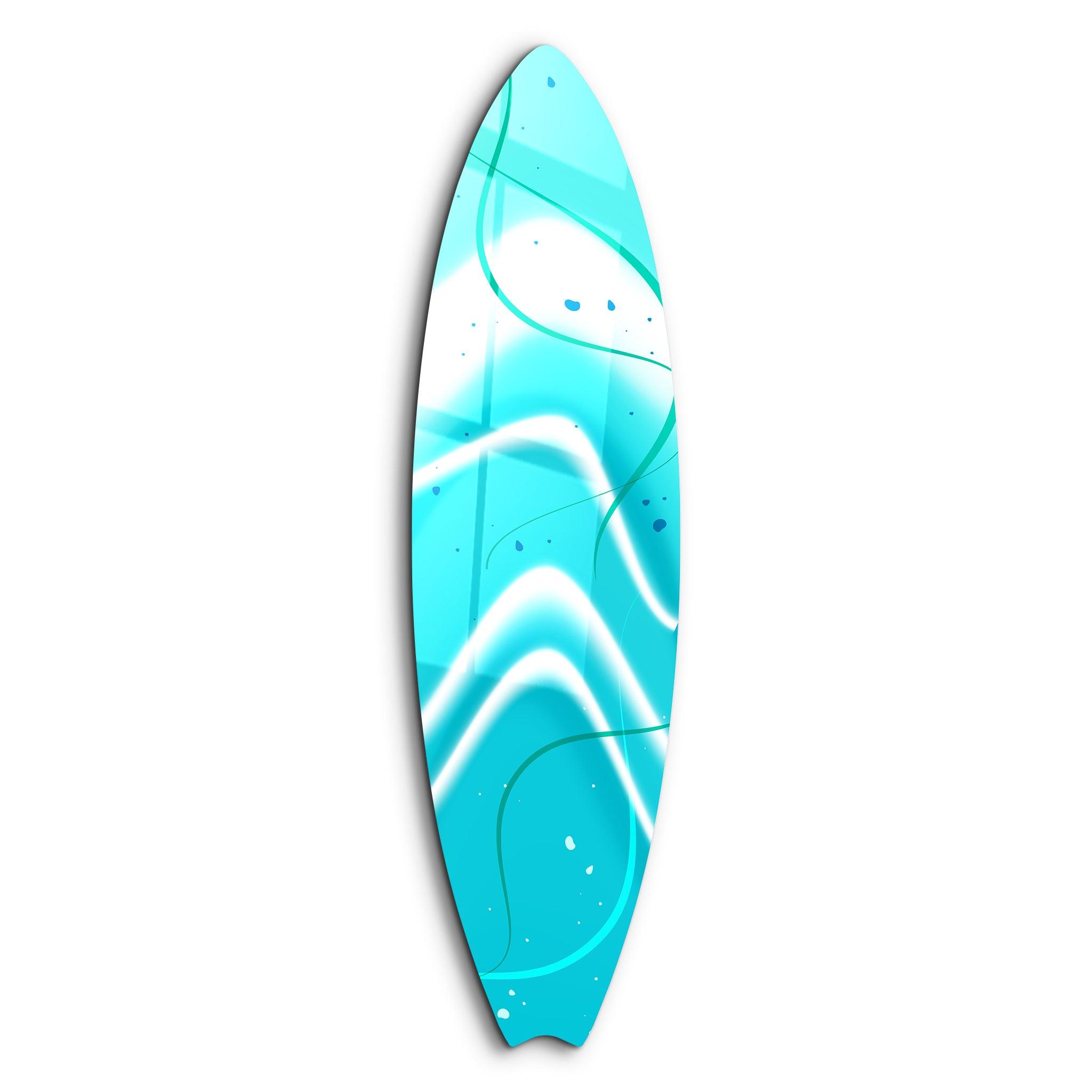 Aqua Flow | Surfboard Glass Wall Art