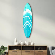 Aqua Flow | Surfboard Glass Wall Art