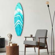 Aqua Flow | Surfboard Glass Wall Art