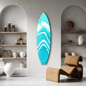 Aqua Flow | Surfboard Glass Wall Art