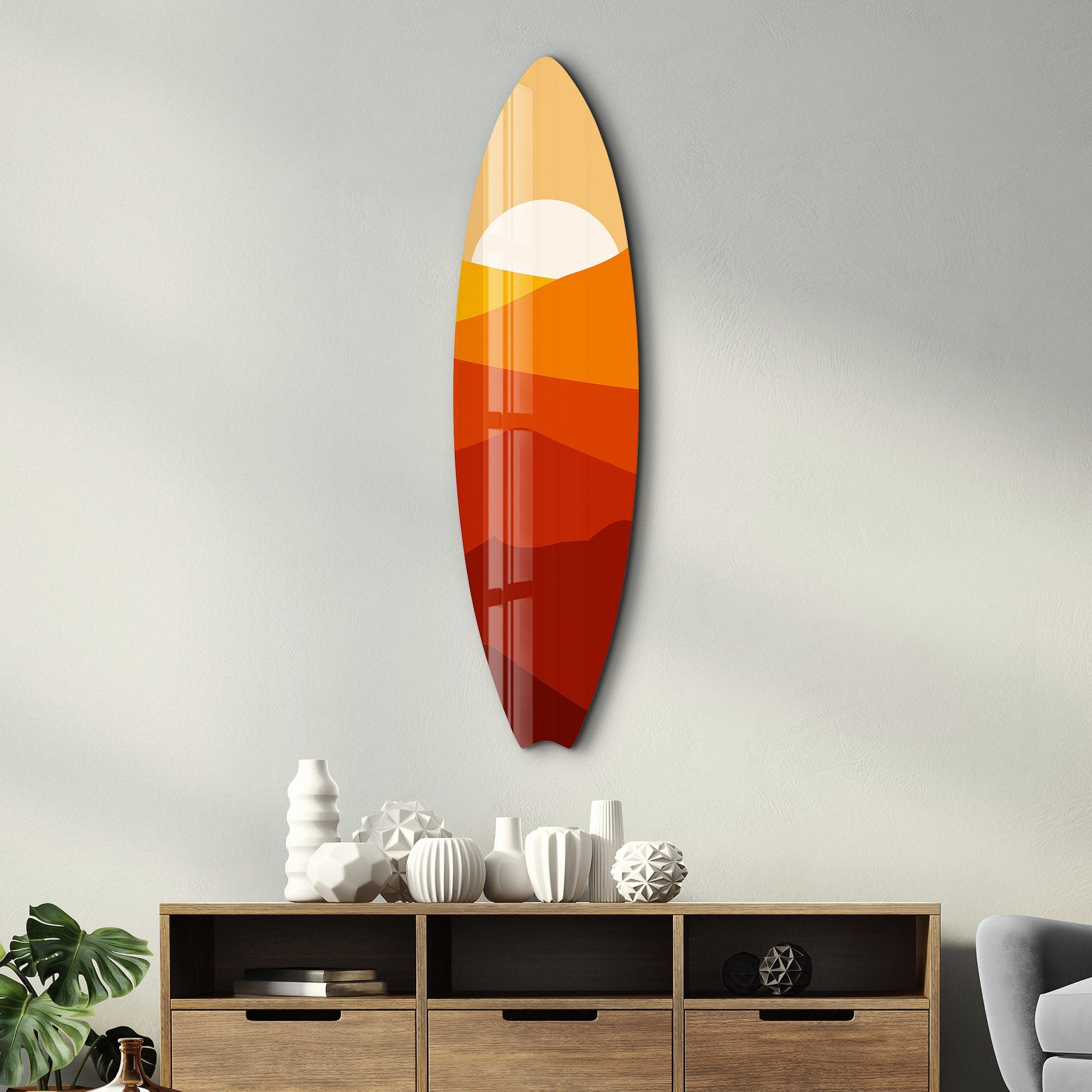 Canyon Sunset | Surfboard Glass Wall Art