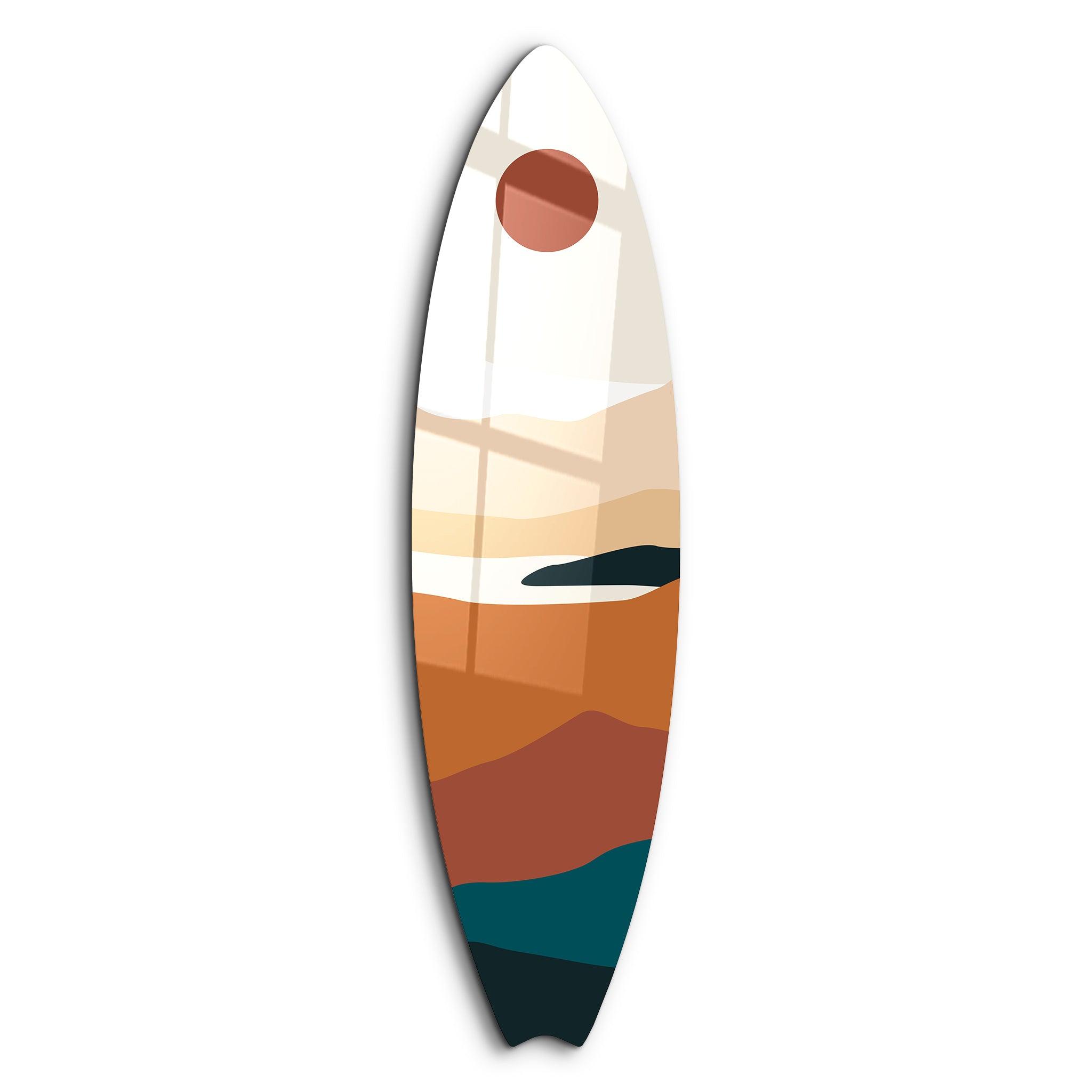 Horizon Hues | Surfboard Glass Wall Art