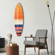 Sunset Stripe | Surfboard Glass Wall Art