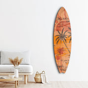 Long Beach Vibes | Surfboard Glass Wall Art