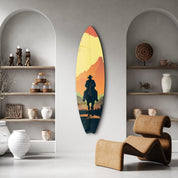 Lone Rider | Surfboard Glass Wall Art