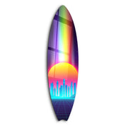 Vaporwave Vibes | Surfboard Glass Wall Art