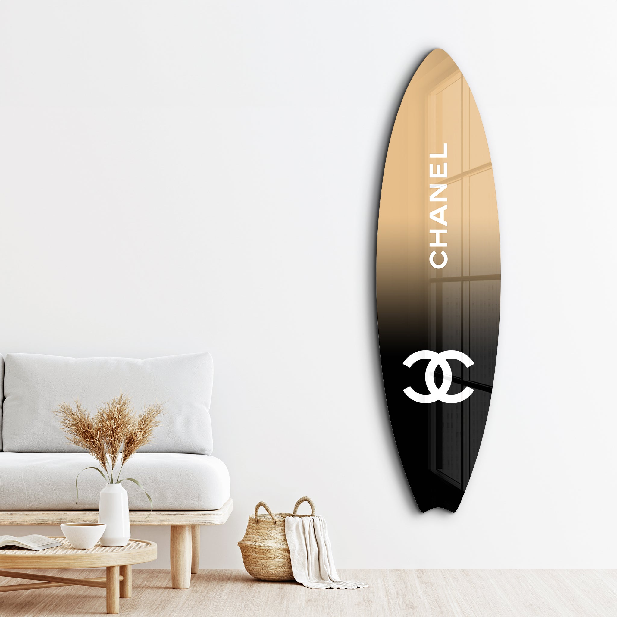 Iconic CC  | Surfboard Glass Wall Art