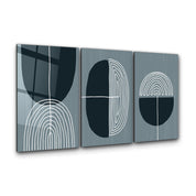 ・"Graue - Trio"・Glass Wall Art - ArtDesigna Glass Printing Wall Art