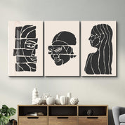・"Cubic Faces- Trio"・Glass Wall Art - ArtDesigna Glass Printing Wall Art