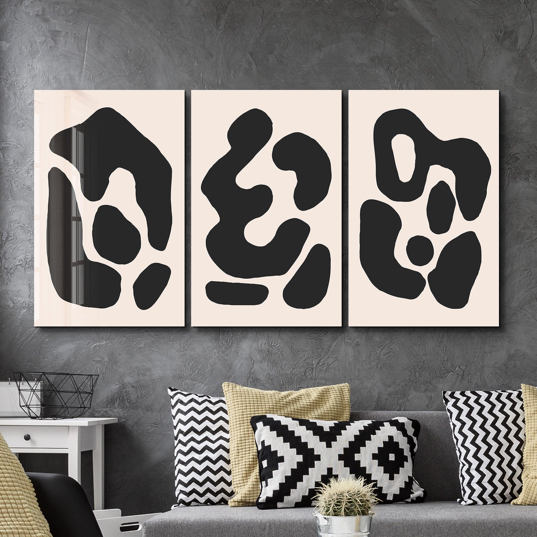・"Signs from The Past - Trio"・Glass Wall Art - ArtDesigna Glass Printing Wall Art